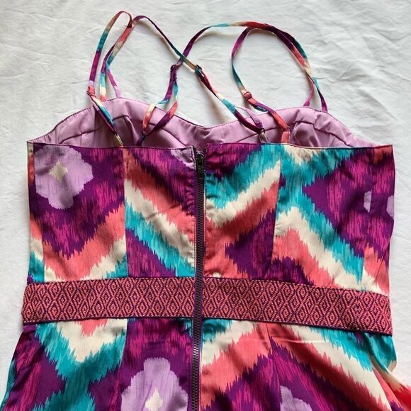 American Eagle Outfitters short strappy dress purple/pink/turqoise Size 2 - Picture 7 of 10